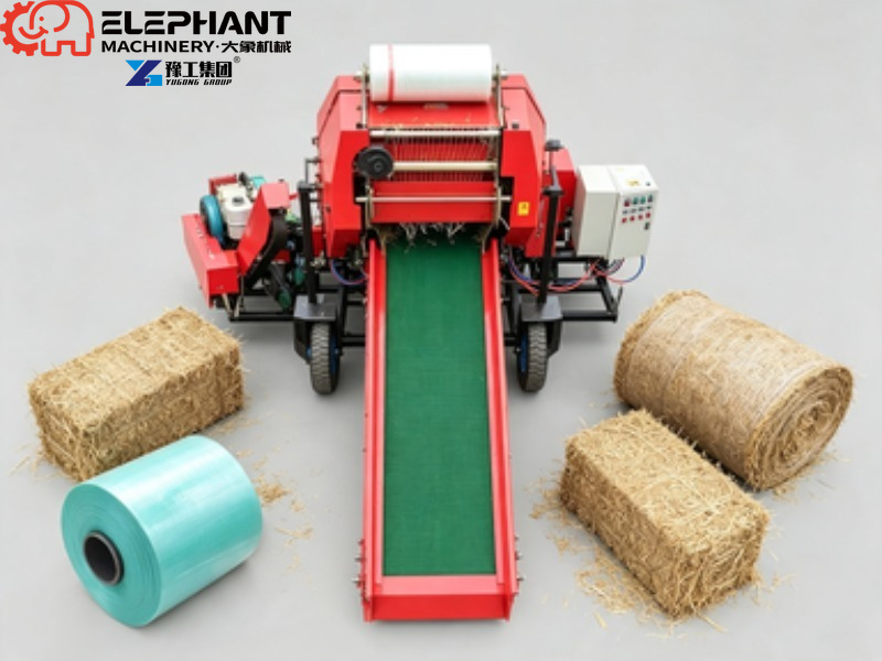 Agriculture Farming And Livestock - Mesin Pembungkus Silase Gabungan Pertanian Mini