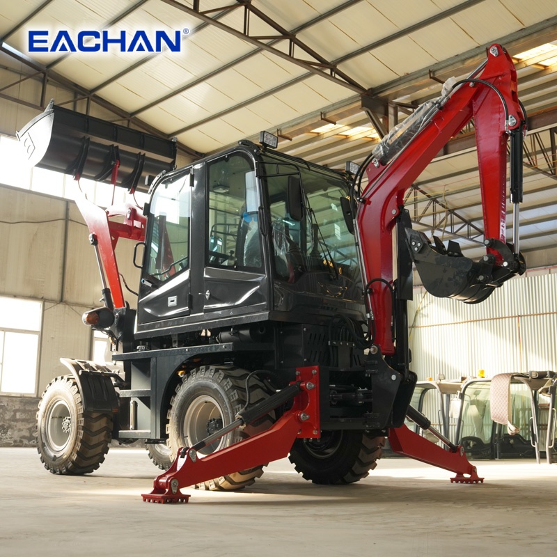 Agriculture Farming Working - Loader Backhoe Roda Hidrolik 4WD Mesin