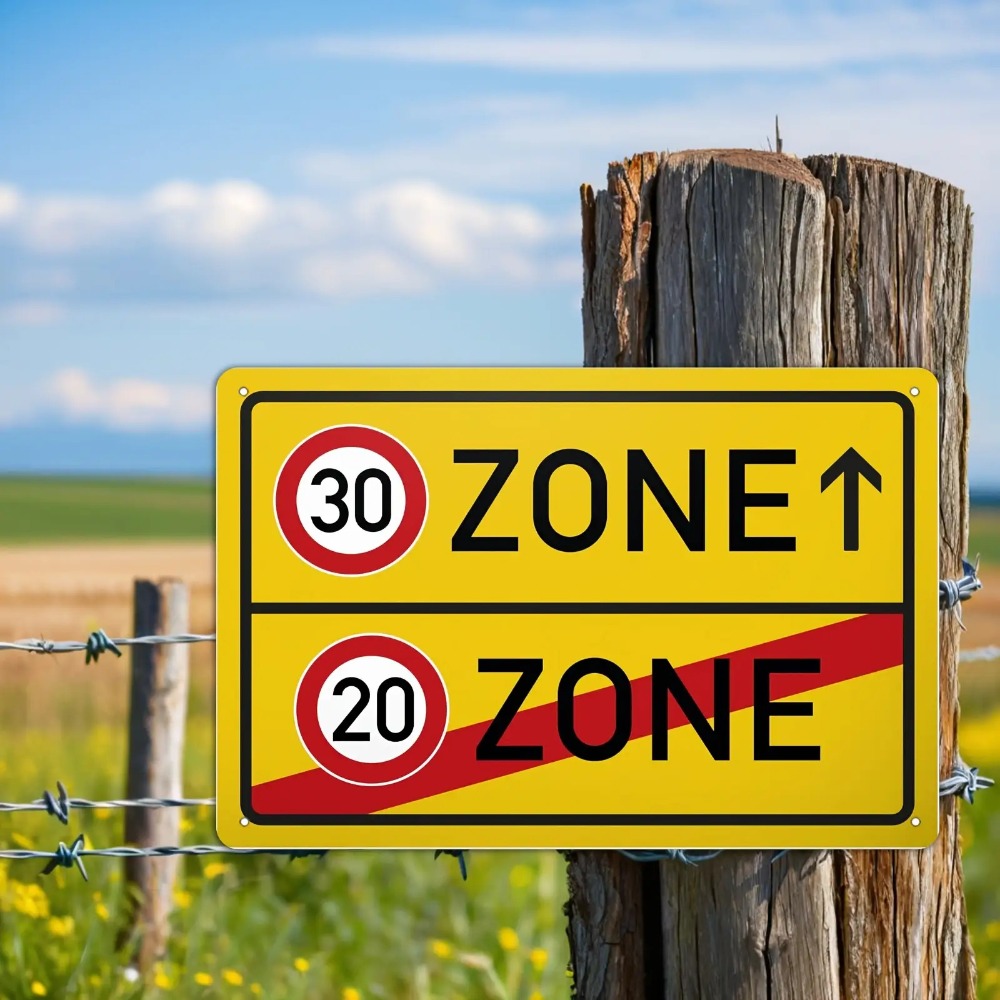 Farming Zone - Papan Tanda Logam - 30 20