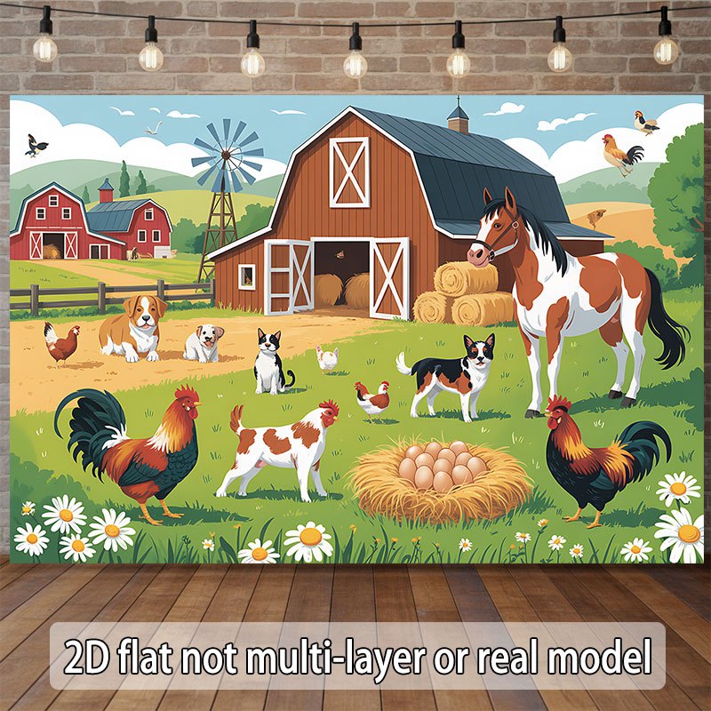 Desain datar 2D, spanduk satu  - Agriculture Farming School ulasan dan harga