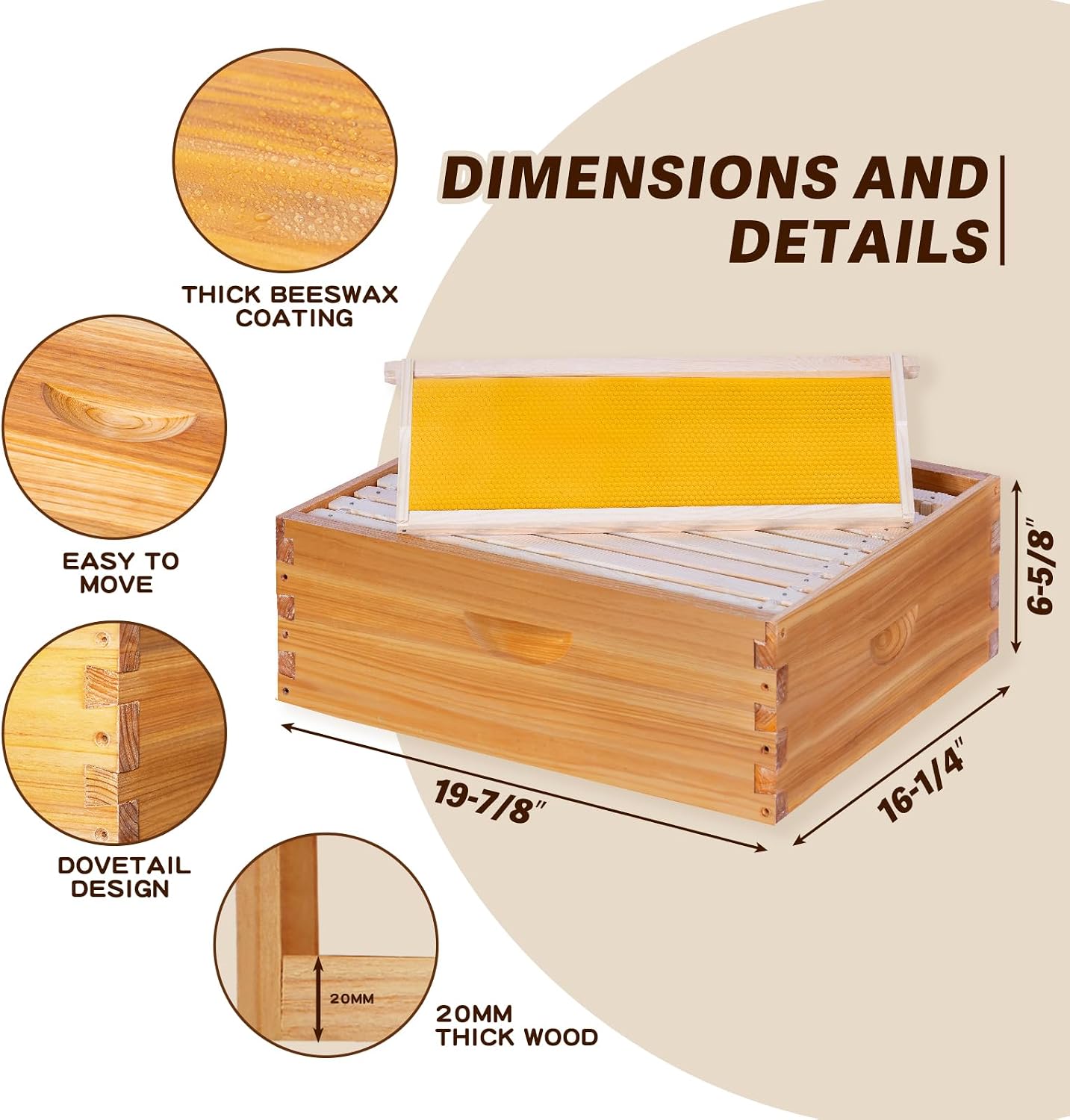 Sarang Lebah Langstroth 10 Bin - Beehive Frame Wax ulasan dan harga