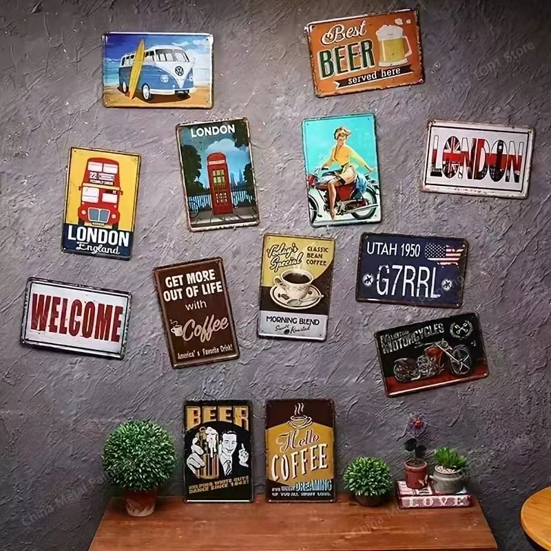 Plakat Besi Vintage Retro Koal - Farming Zone ulasan dan harga